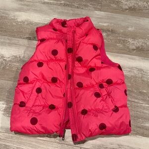 Pink Polka Dot Puffer Vest